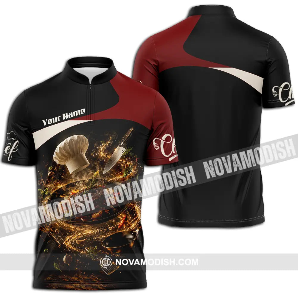 Unisex Shirt - Custom Chef Shirt - Zipper Polo Shirt / S - T-shirt