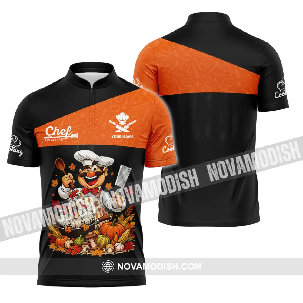 Unisex Shirt - Custom Chef Shirt - Zipper Polo Shirt / S - T-shirt