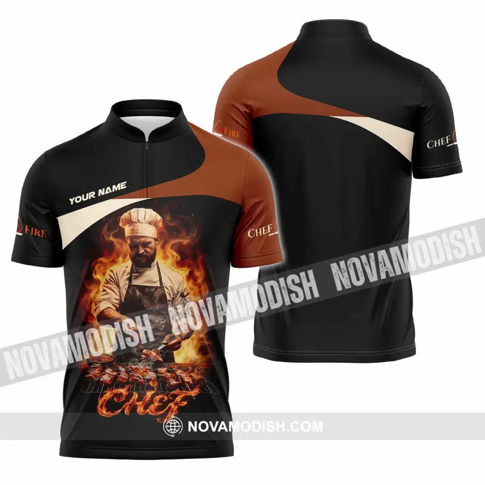 Unisex Shirt - Custom Chef Shirt - Zipper Polo Shirt / S - T-shirt