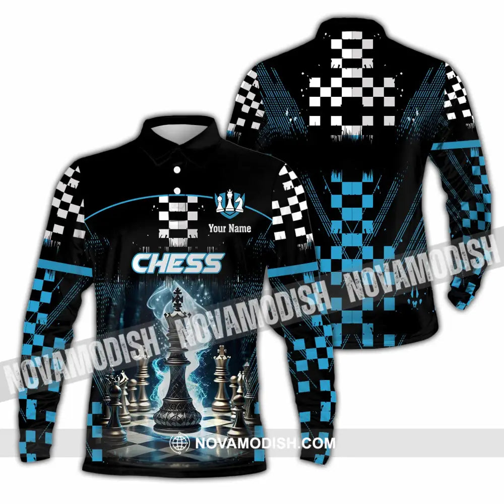 Unisex Shirt - Custom Chess 3D Shirt Long Sleeve Polo / S T-shirt