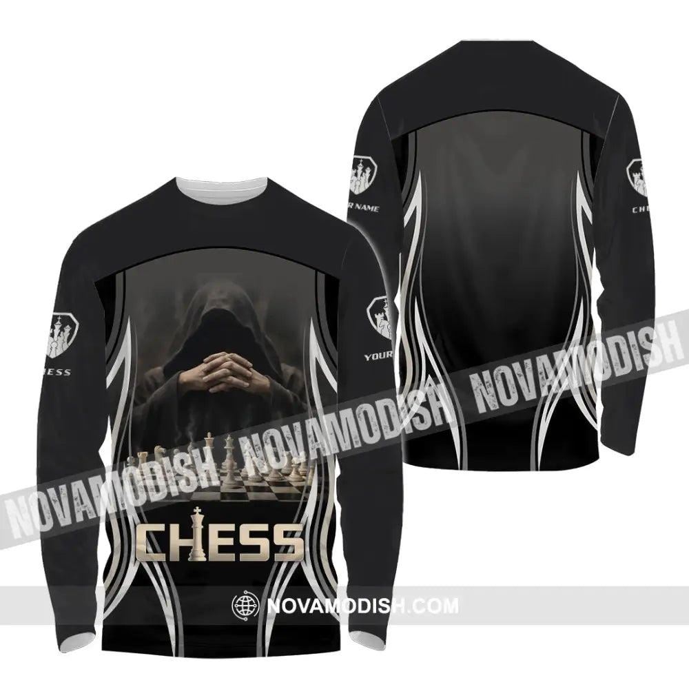 Unisex Shirt - Custom Chess 3D Shirt - Long Sleeve Shirt / S - T-shirt