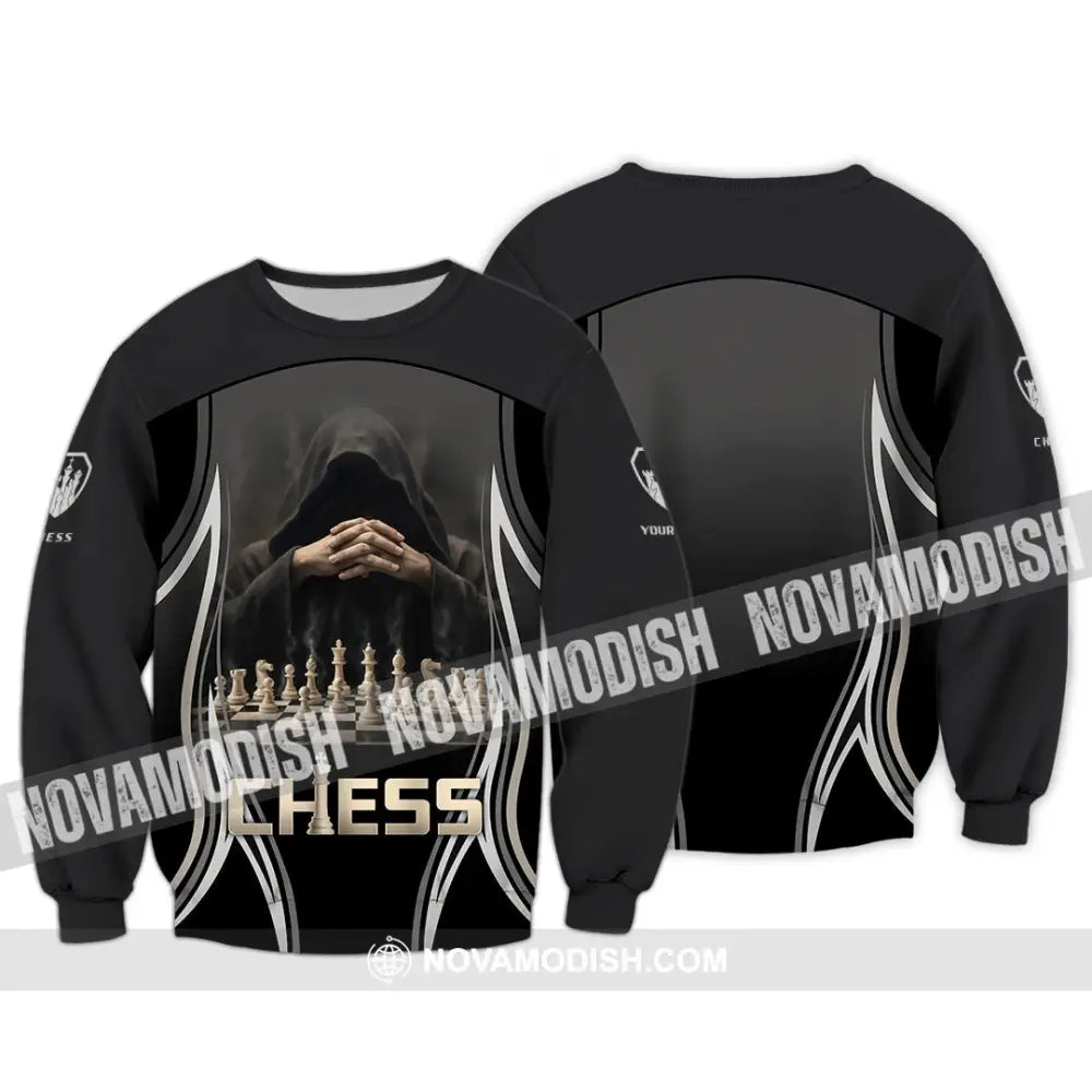 Unisex Shirt - Custom Chess 3D Shirt - Long Sleeve / S - T-shirt