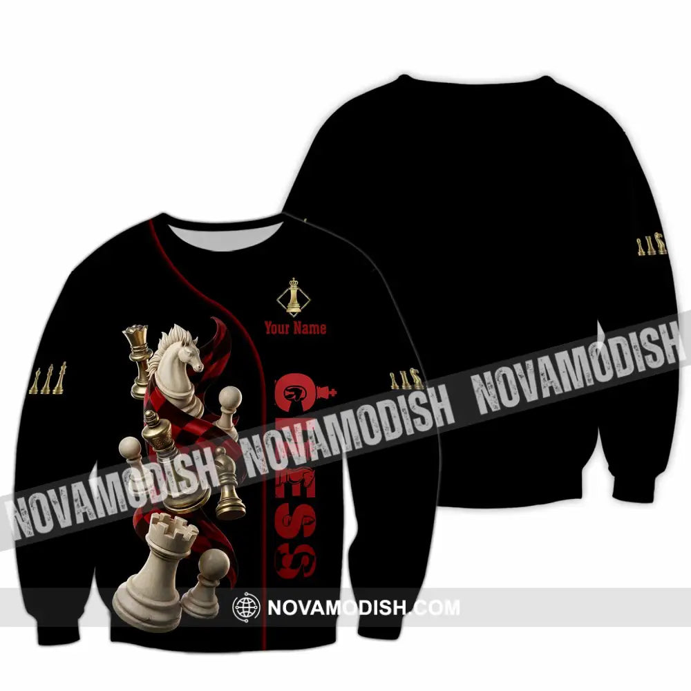 Unisex Shirt - Custom Chess 3D Shirt Long Sleeve / S T-shirt
