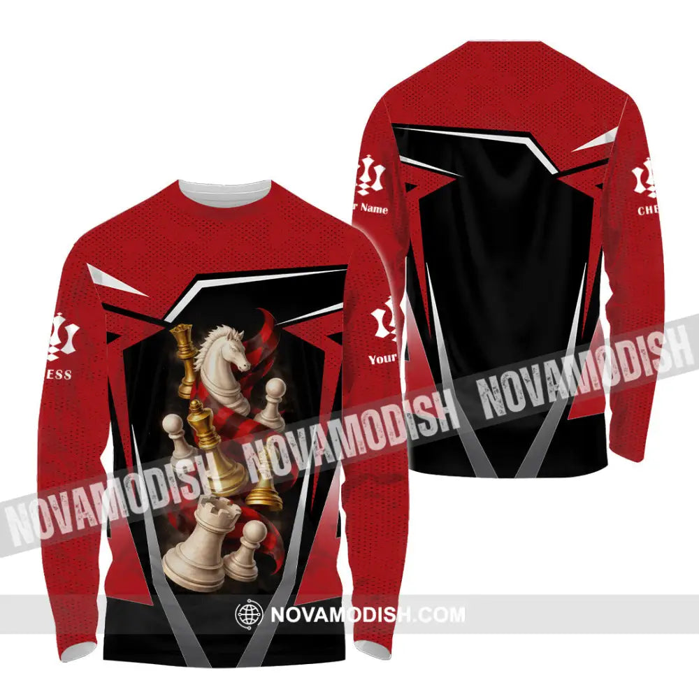 Unisex Shirt - Custom Chess 3D Shirt Long Sleeve Shirt / S T-shirt