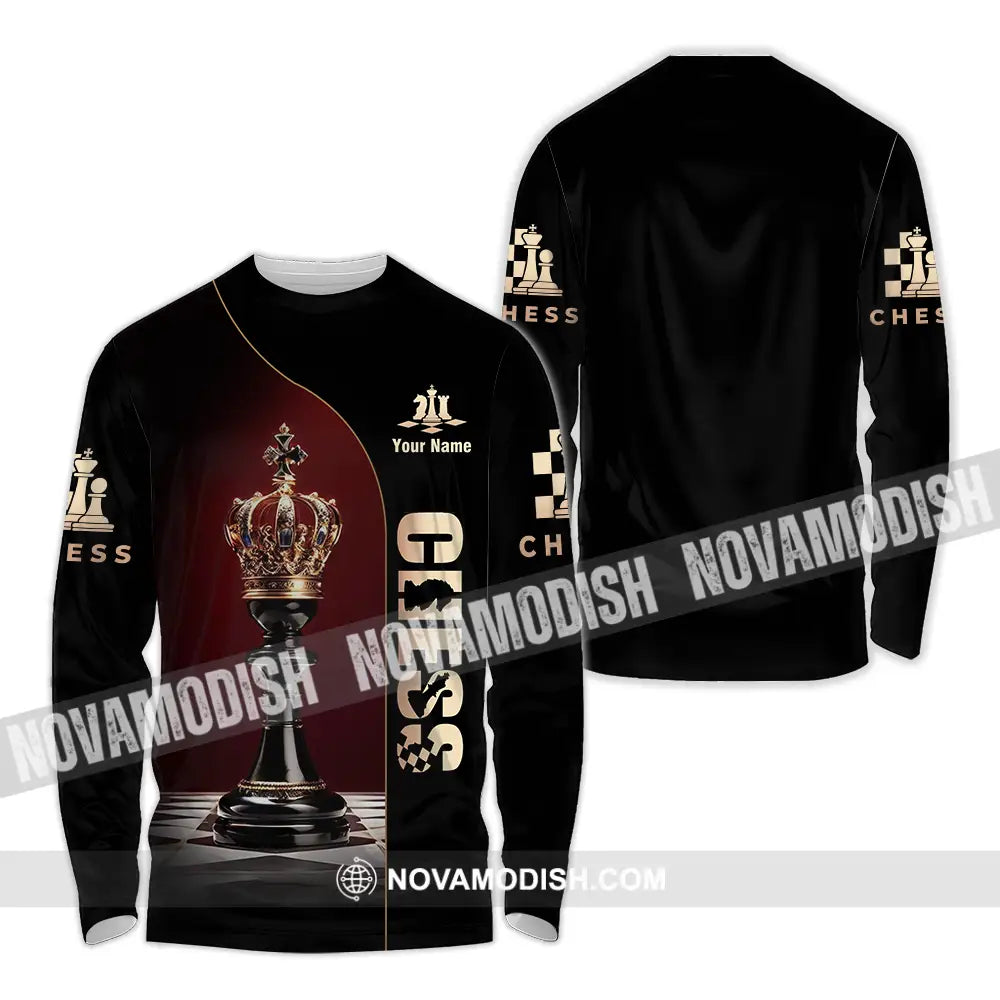 Unisex Shirt - Custom Chess 3D Shirt Long Sleeve Shirt / S T-shirt