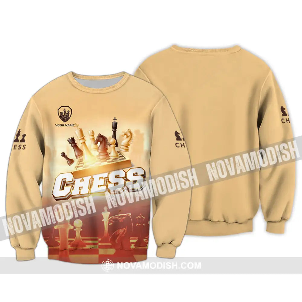 Unisex Shirt - Custom Chess 3D Shirt - Long Sleeve / S - T-shirt