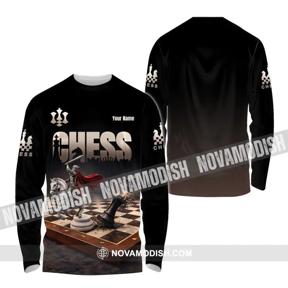 Unisex Shirt - Custom Chess 3D Shirt Long Sleeve Shirt / S T-shirt
