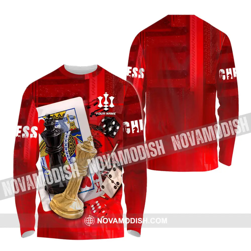 Unisex Shirt - Custom Chess 3D Shirt Long Sleeve Shirt / S T-shirt