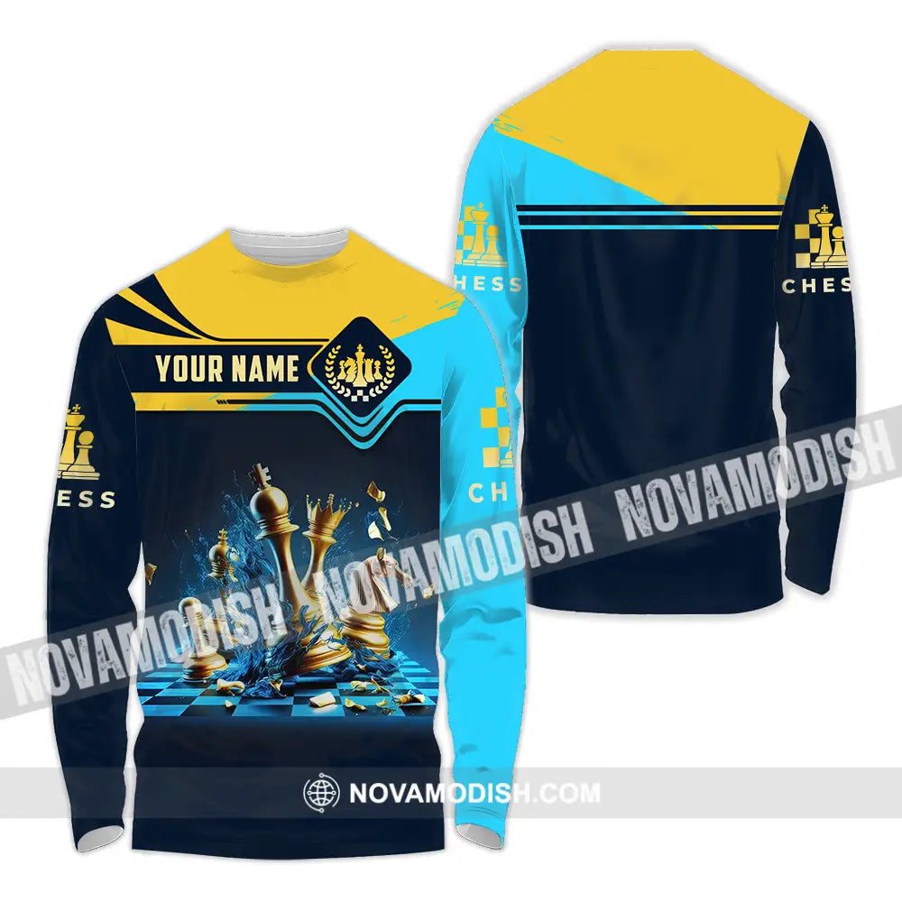 Unisex Shirt - Custom Chess 3D Shirt Long Sleeve Shirt / S T-shirt