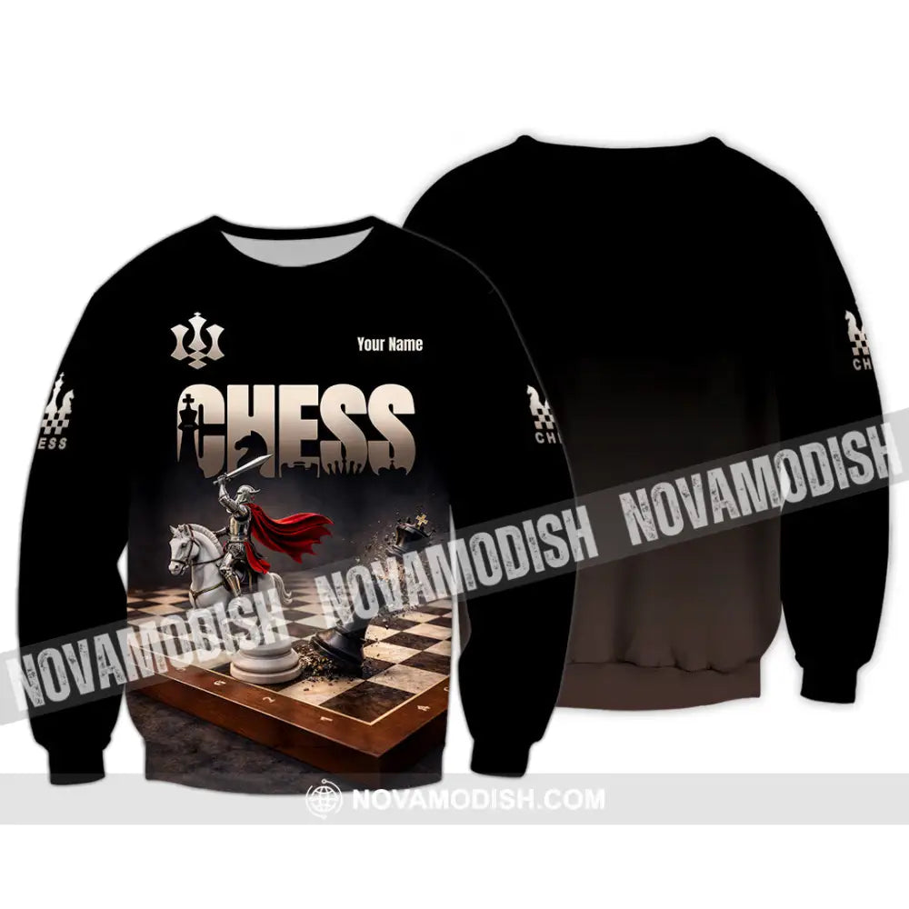 Unisex Shirt - Custom Chess 3D Shirt Long Sleeve / S T-shirt