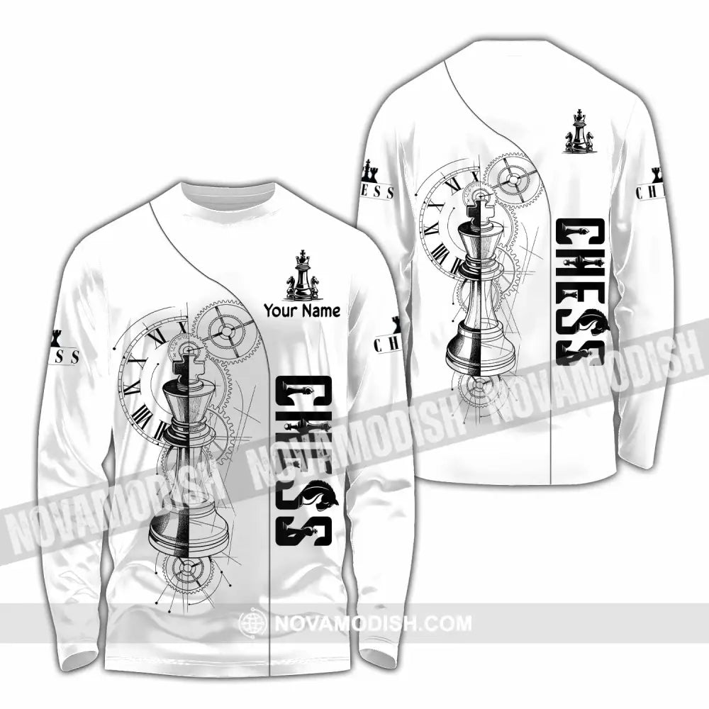 Unisex Shirt - Custom Chess 3D Shirt Long Sleeve Shirt / S T-shirt