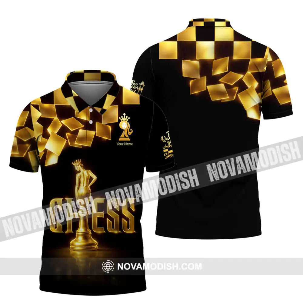 Unisex Shirt - Custom Chess 3D Shirt - Polo Shirt / S - T-shirt
