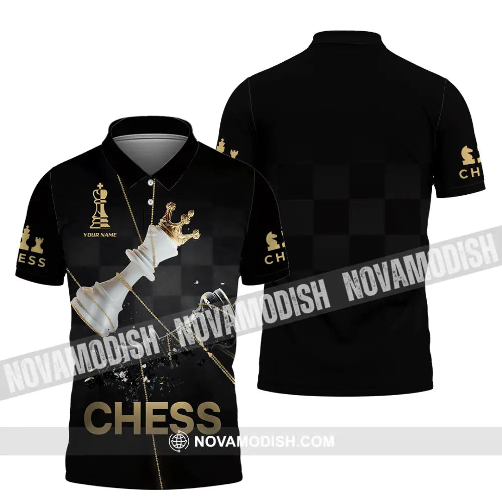 Unisex Shirt - Custom Chess 3D Shirt - Polo Shirt / S - T-shirt