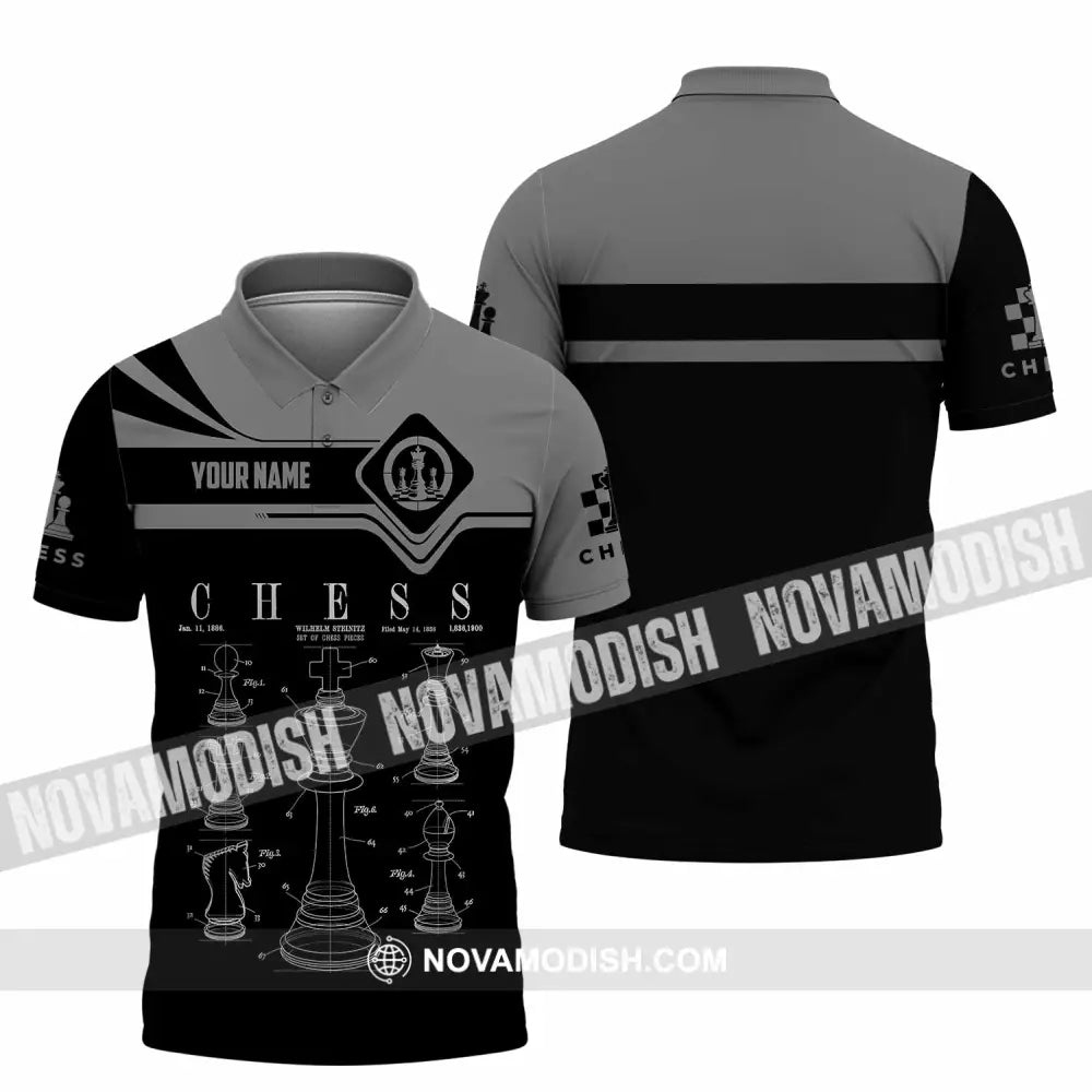 Unisex Shirt - Custom Chess 3D Shirt Polo Shirt / S T-shirt