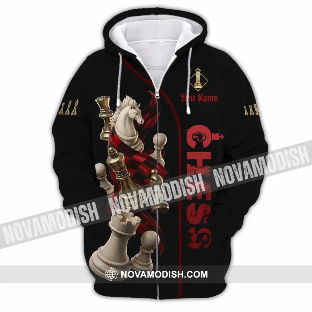 Unisex Shirt - Custom Chess 3D Shirt Zipper Hoodie / S T-shirt
