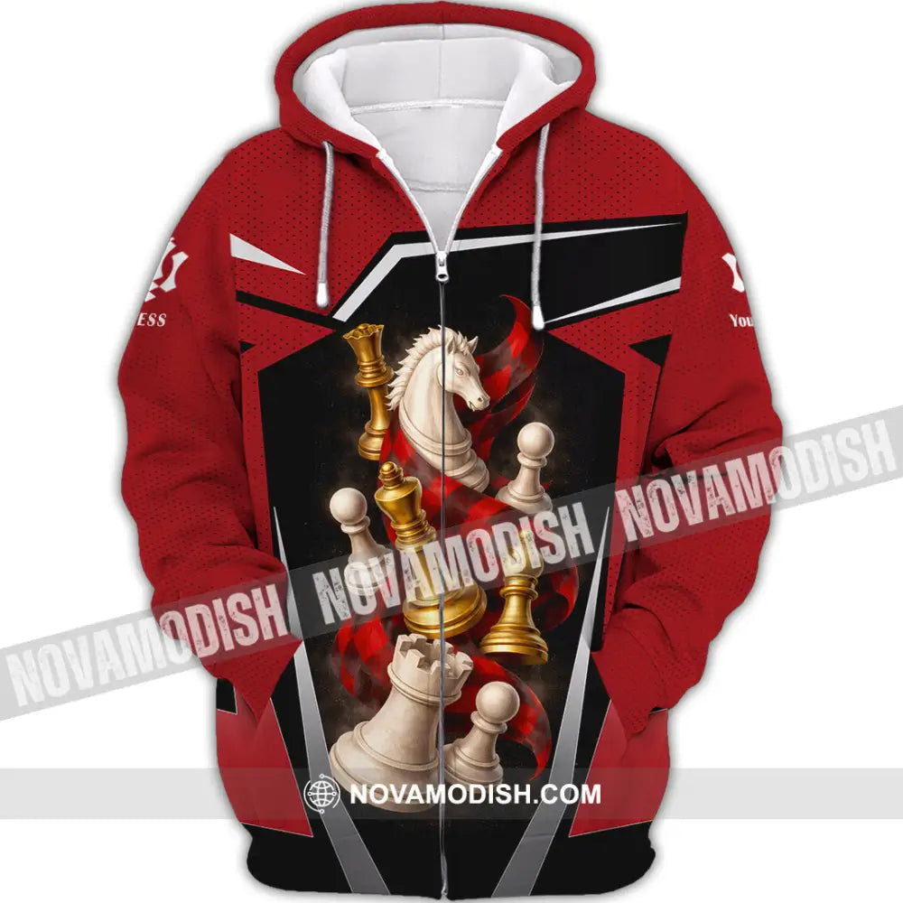 Unisex Shirt - Custom Chess 3D Shirt Zipper Hoodie / S T-shirt
