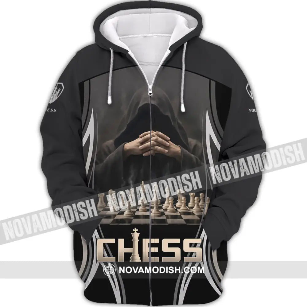 Unisex Shirt - Custom Chess 3D Shirt - Zipper Hoodie / S - T-shirt