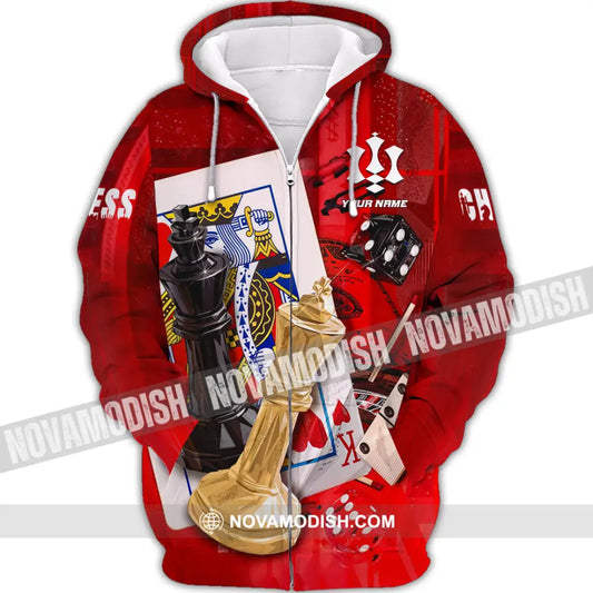 Unisex Shirt - Custom Chess 3D Shirt Zipper Hoodie / S T-shirt