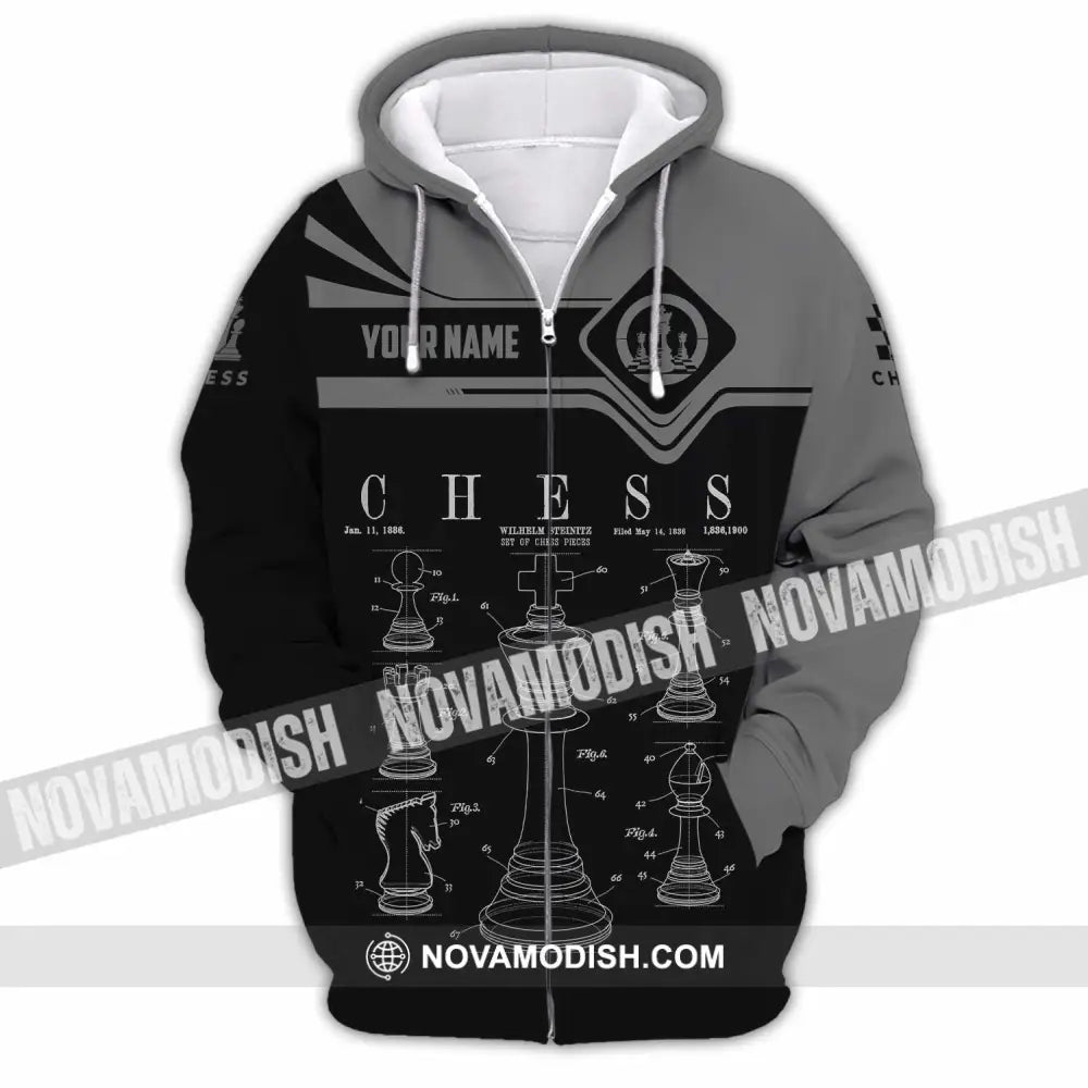 Unisex Shirt - Custom Chess 3D Shirt Zipper Hoodie / S T-shirt