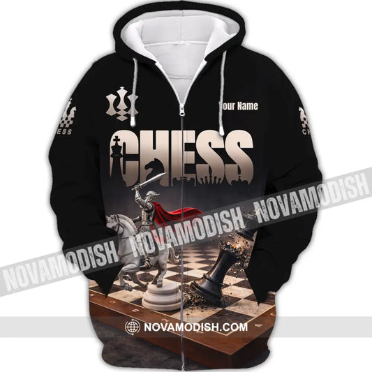 Unisex Shirt - Custom Chess 3D Shirt Zipper Hoodie / S T-shirt