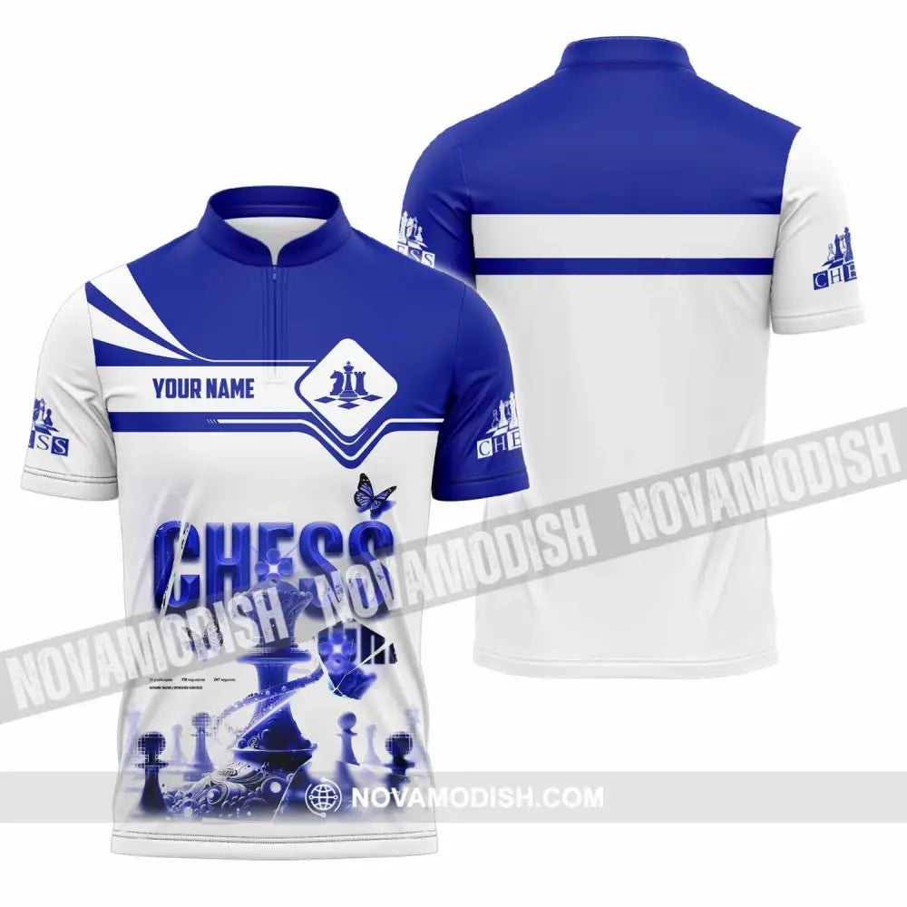 Unisex Shirt - Custom Chess 3D Shirt Zipper Polo Shirt / S T-shirt