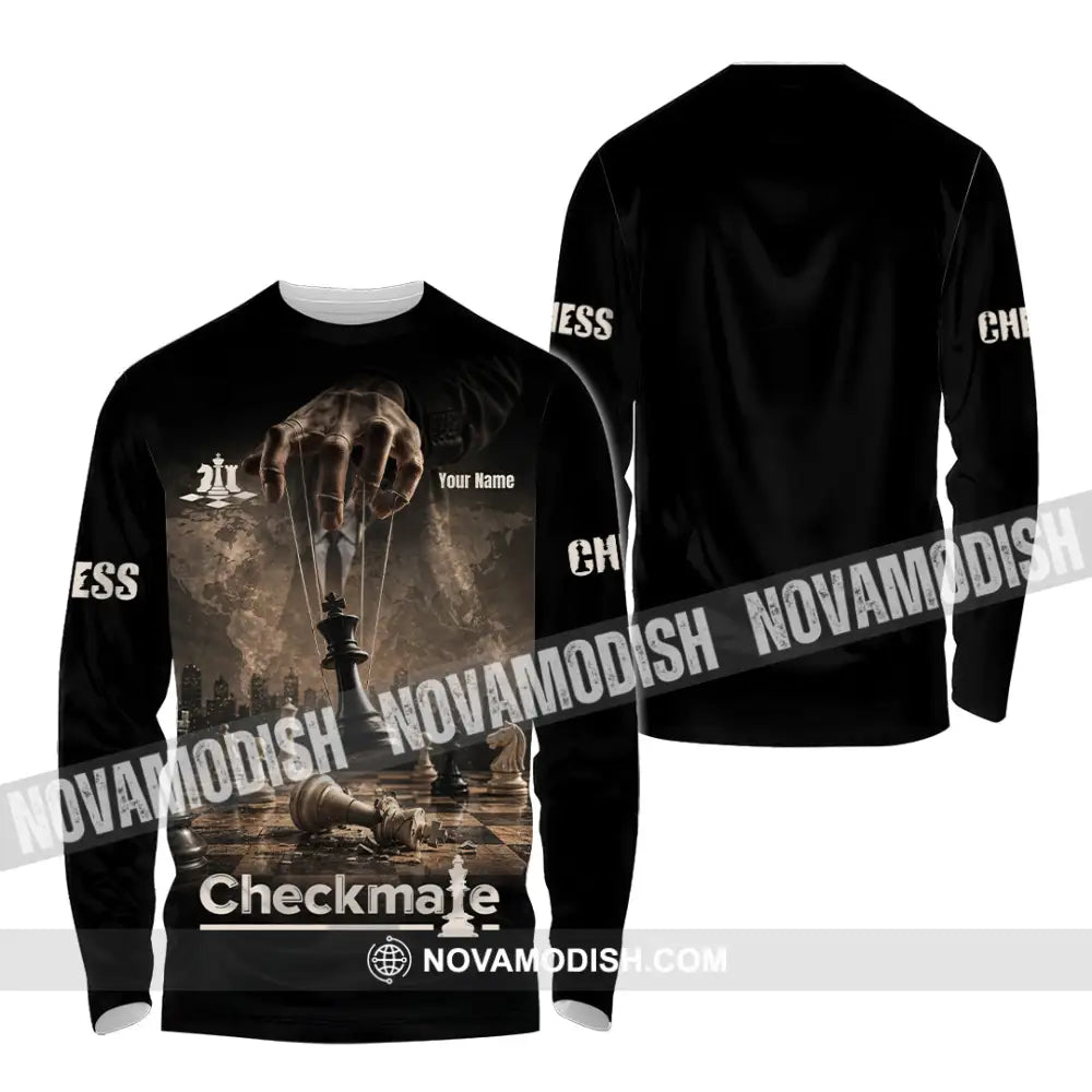 Unisex Shirt - Custom Chess Checkmate Shirt - Long Sleeve Shirt / S - T-shirt