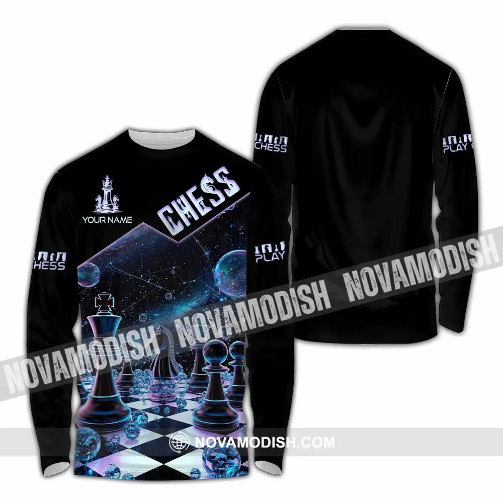 Unisex Shirt - Custom Chess Galaxy Sport Shirt Long Sleeve Shirt / S T-shirt