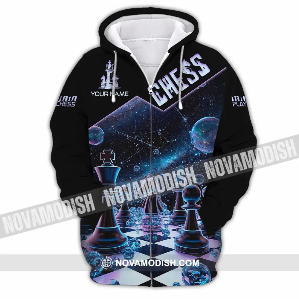 Unisex Shirt - Custom Chess Galaxy Sport Shirt Zipper Hoodie / S T-shirt