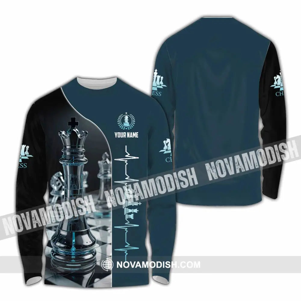 Unisex Shirt - Custom Chess Heartbeat Shirt Long Sleeve Shirt / S T-shirt