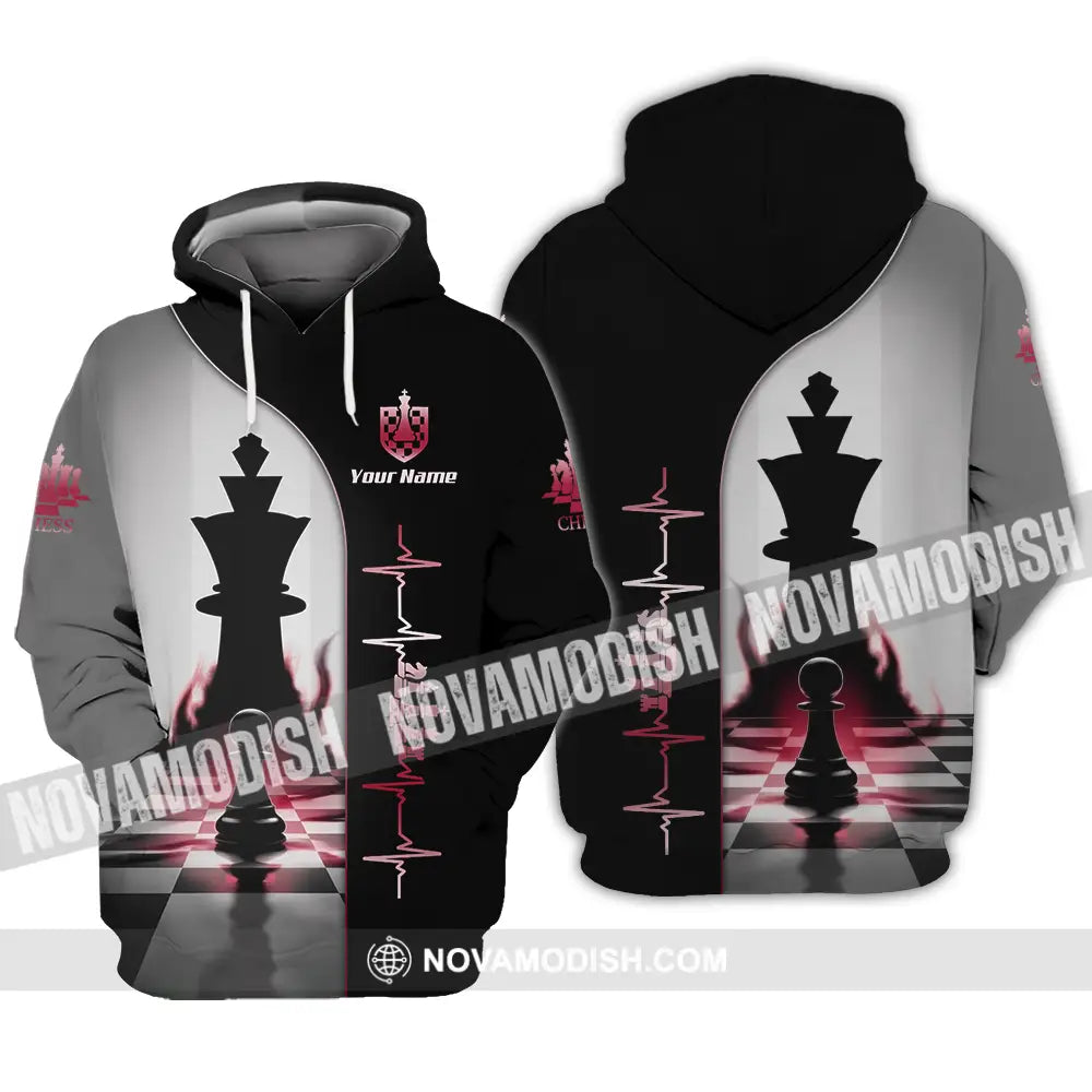 Unisex Shirt - Custom Chess Heartbeat Lover Shirt Hoodie / S T-shirt