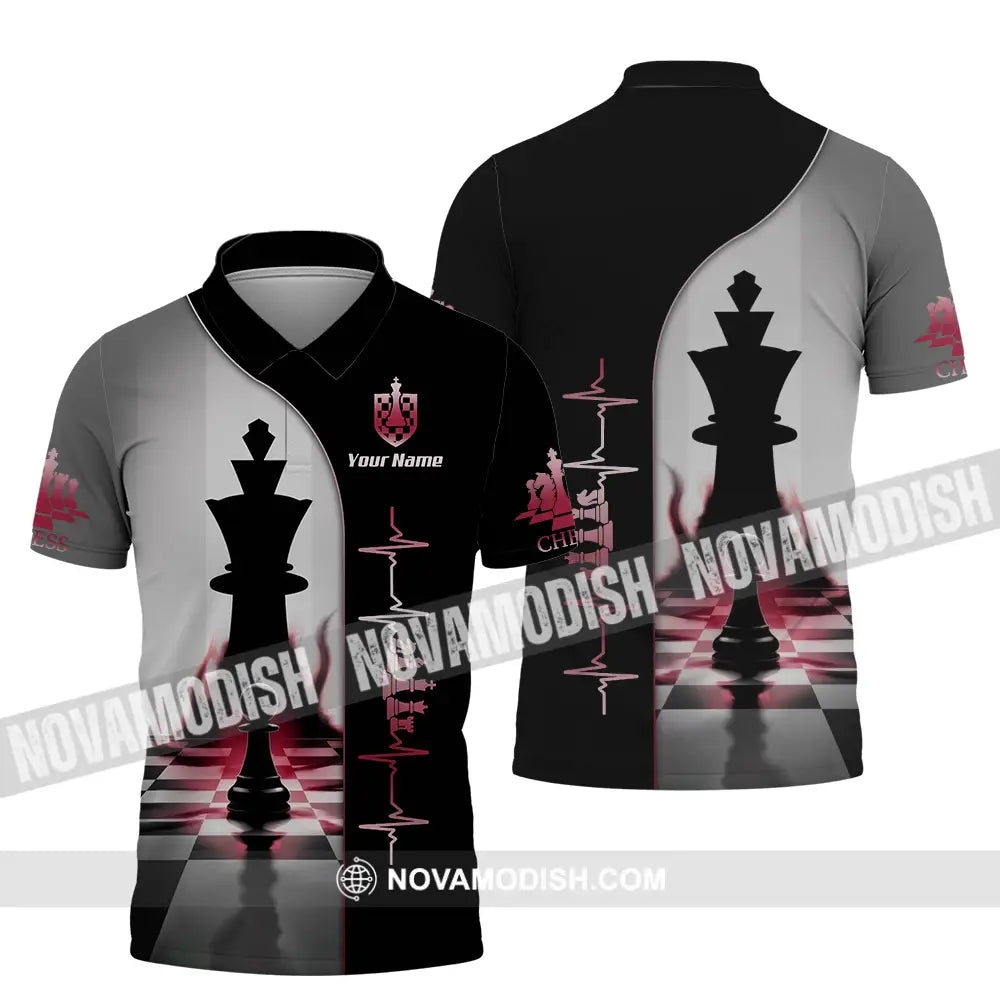 Unisex Shirt - Custom Chess Heartbeat Lover Shirt Polo Shirt / S T-shirt