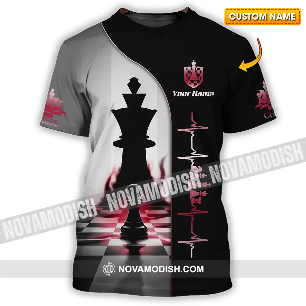 Unisex Shirt - Custom Chess Heartbeat Lover Shirt T-shirt