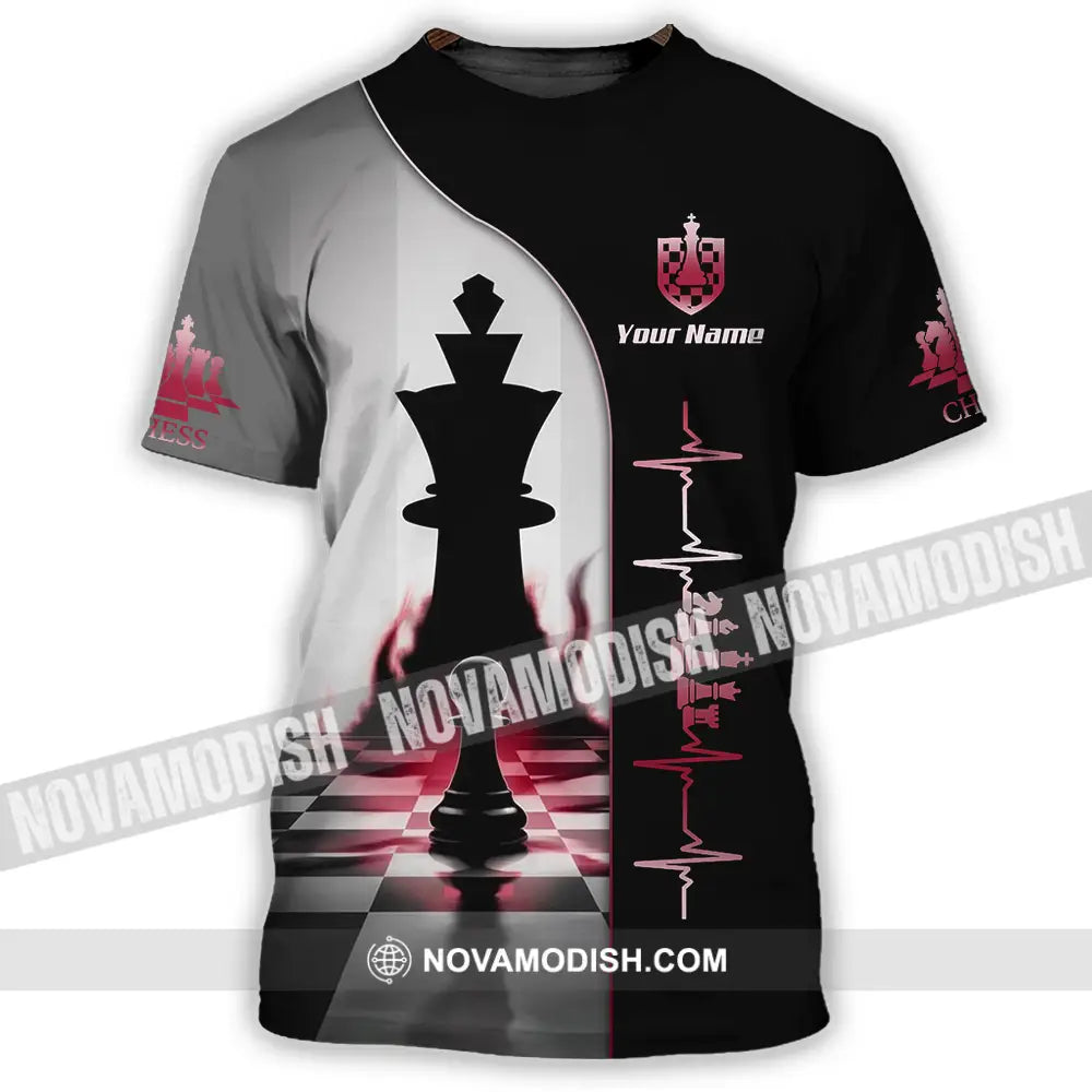 Unisex Shirt - Custom Chess Heartbeat Lover Shirt T-Shirt / S T-shirt