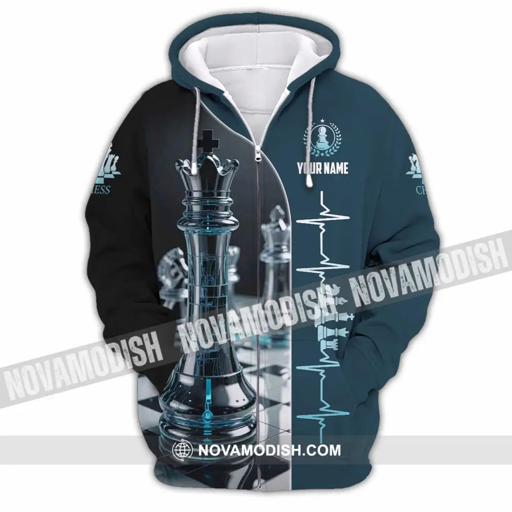 Unisex Shirt - Custom Chess Heartbeat Shirt Zipper Hoodie / S T-shirt
