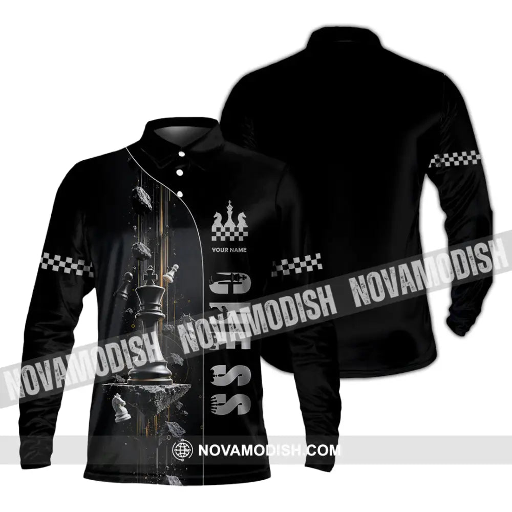 Unisex Shirt - Custom Chess Shirt - Long Sleeve Polo / S - T-shirt
