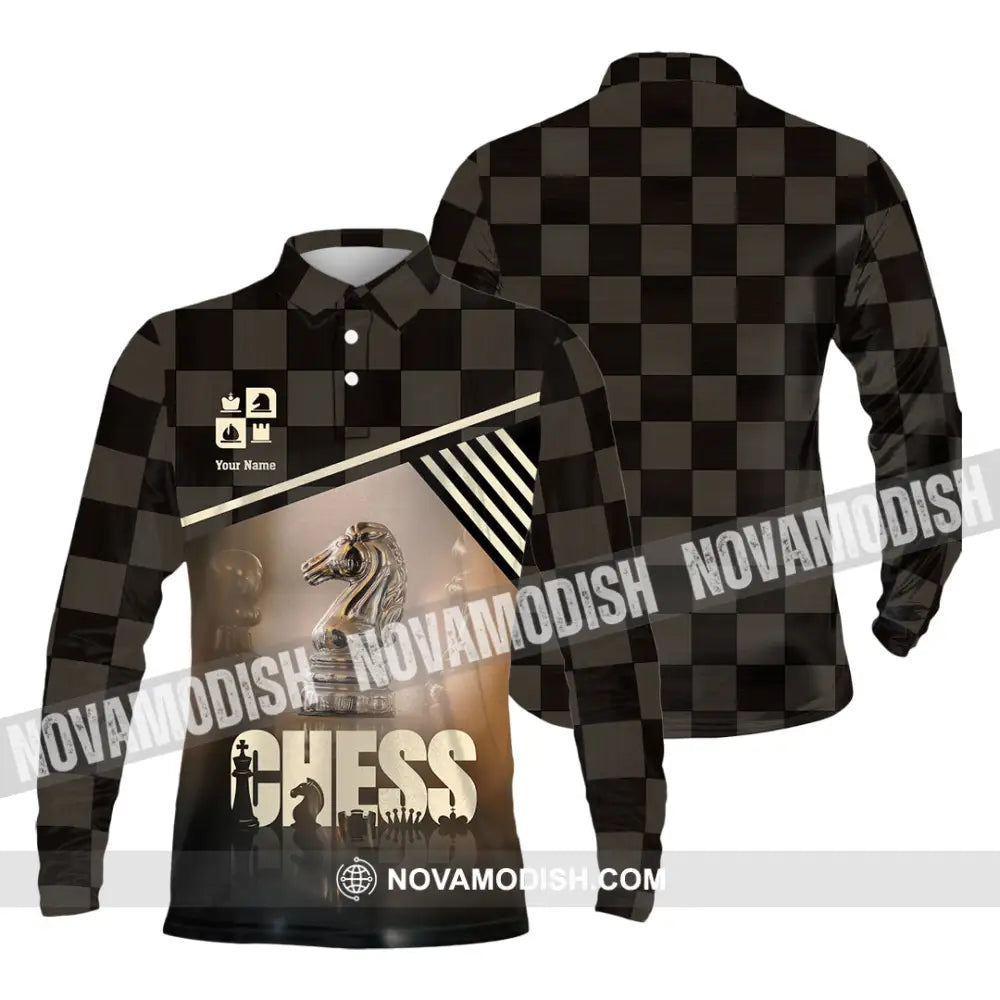 Unisex Shirt - Custom Chess Shirt Long Sleeve Polo / S T-shirt