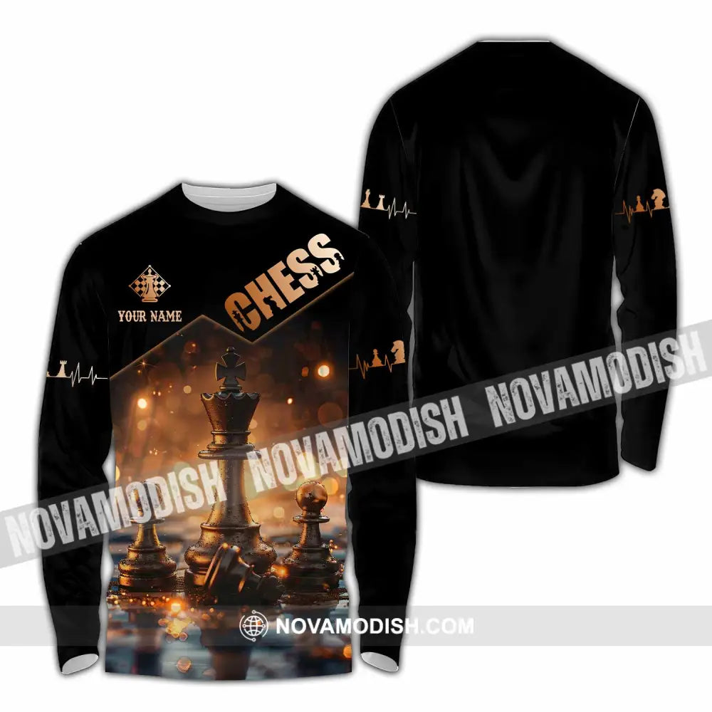 Unisex Shirt - Custom Chess Shirt Long Sleeve Shirt / S T-shirt