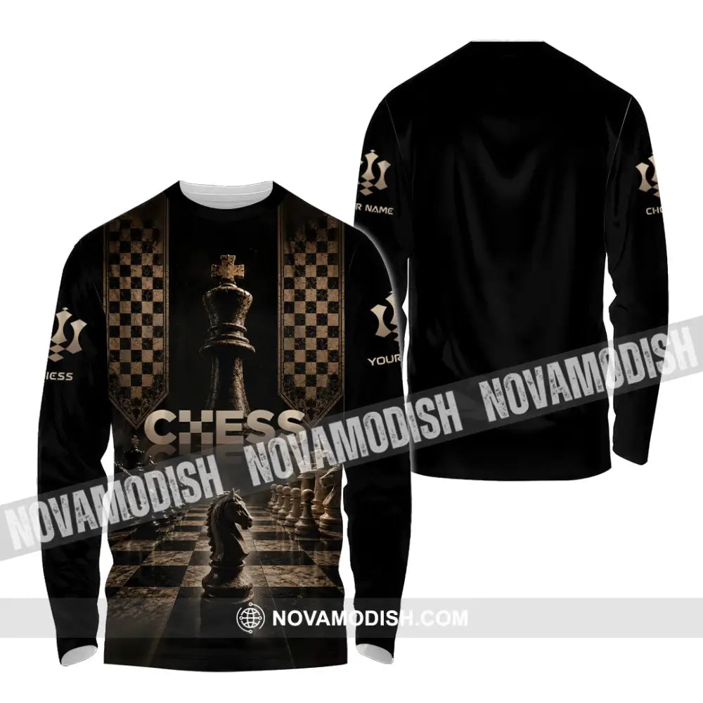 Unisex Shirt - Custom Chess Shirt - Long Sleeve Shirt / S - T-shirt
