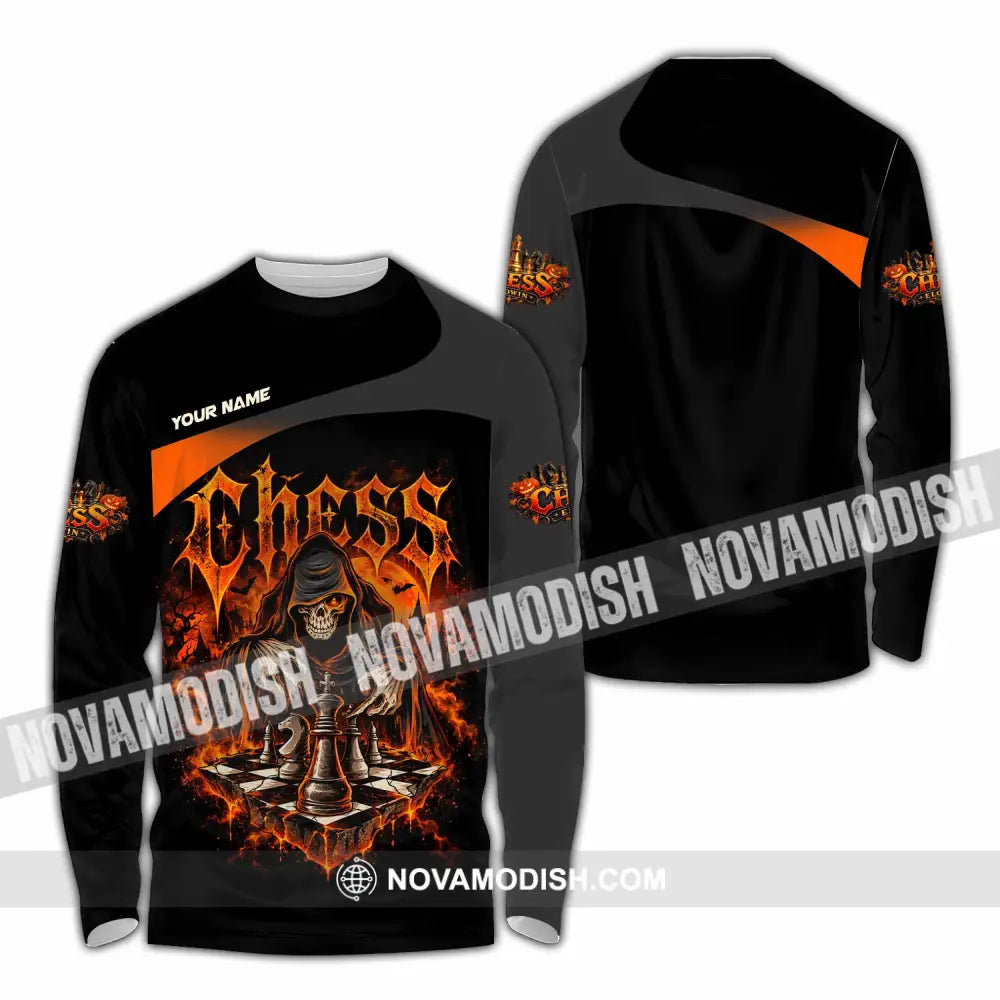 Unisex Shirt - Custom Chess Shirt - Long Sleeve Shirt / S - T-shirt