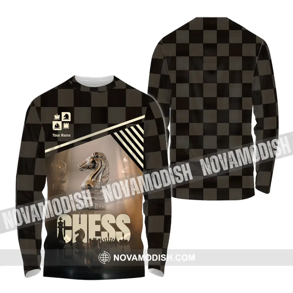 Unisex Shirt - Custom Chess Shirt Long Sleeve Shirt / S T-shirt