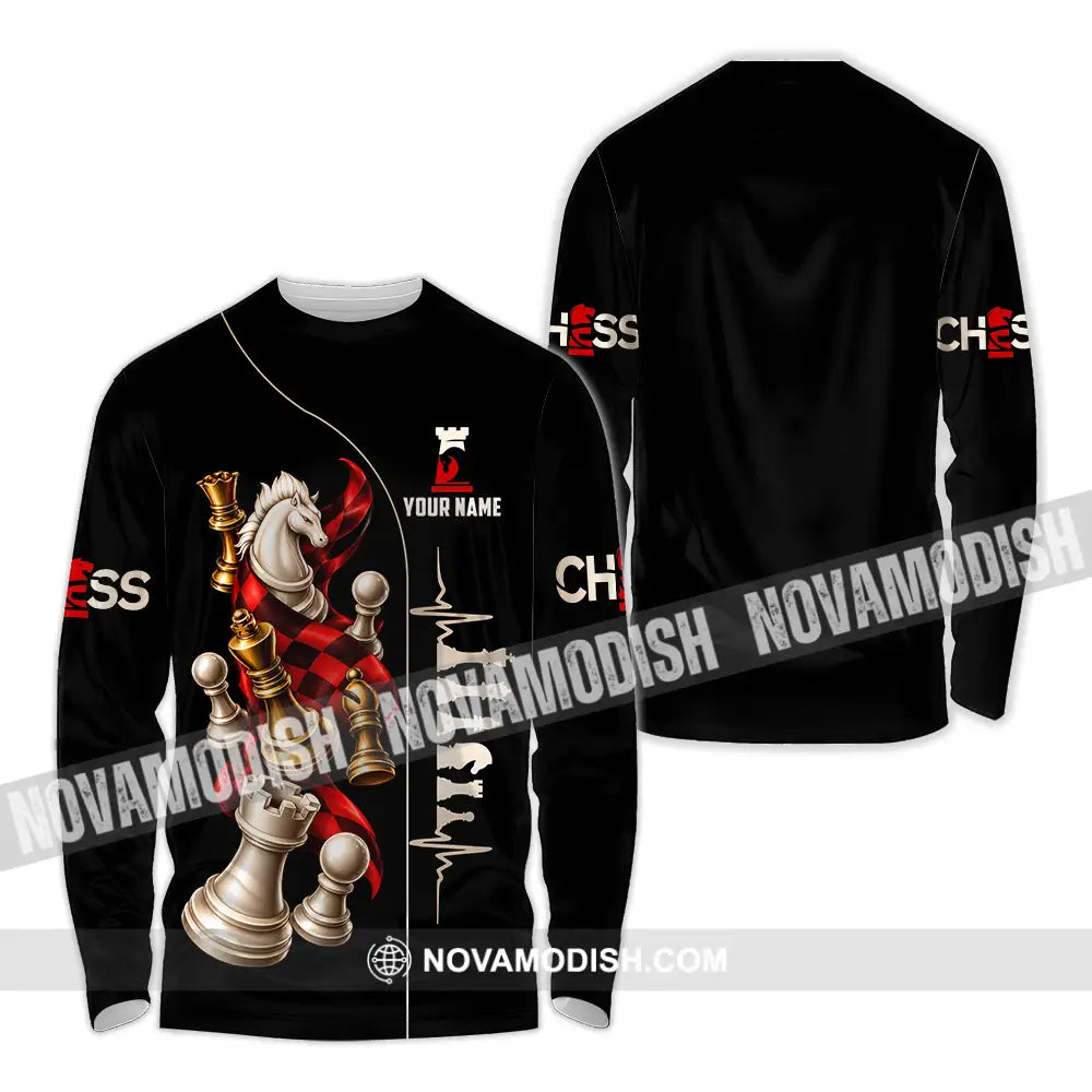 Unisex Shirt - Custom Chess Shirt - Long Sleeve Shirt / S - T-shirt