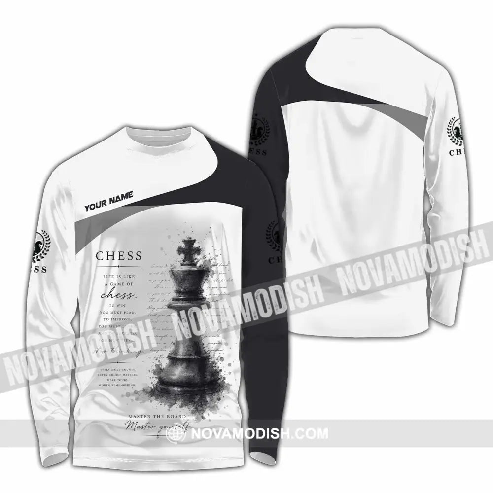 Unisex Shirt - Custom Chess Shirt - Long Sleeve Shirt / S - T-shirt