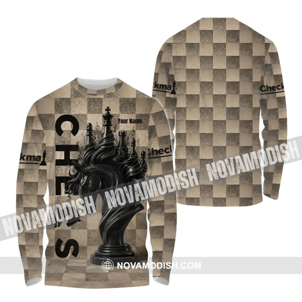 Unisex Shirt - Custom Chess Shirt - Long Sleeve Shirt / S - T-shirt
