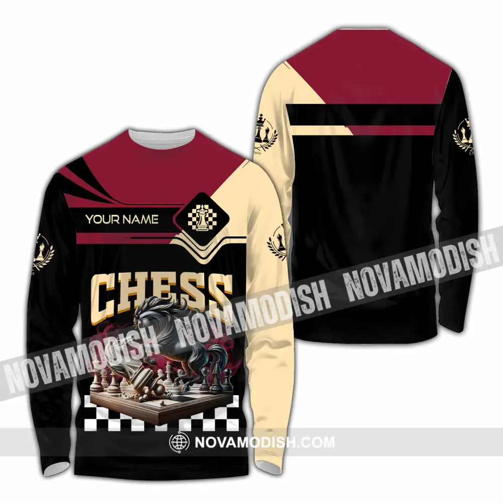 Unisex Shirt - Custom Chess Shirt Long Sleeve Shirt / S T-shirt