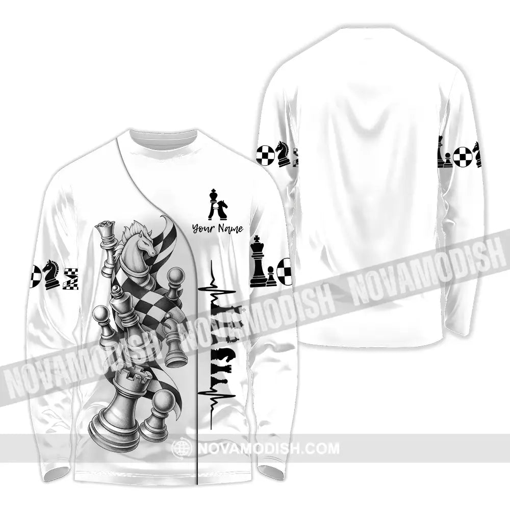 Unisex Shirt - Custom Chess Shirt - Long Sleeve Shirt / S - T-shirt
