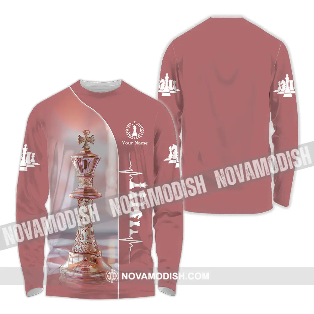 Unisex Shirt - Custom Chess Shirt Long Sleeve Shirt / S T-shirt