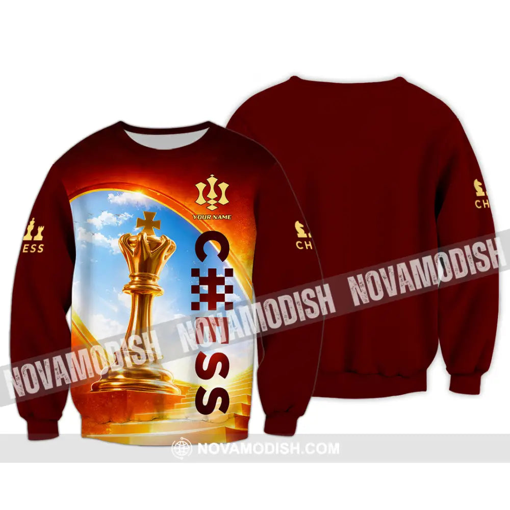 Unisex Shirt - Custom Chess Lover 3D Shirt Long Sleeve / S T-shirt