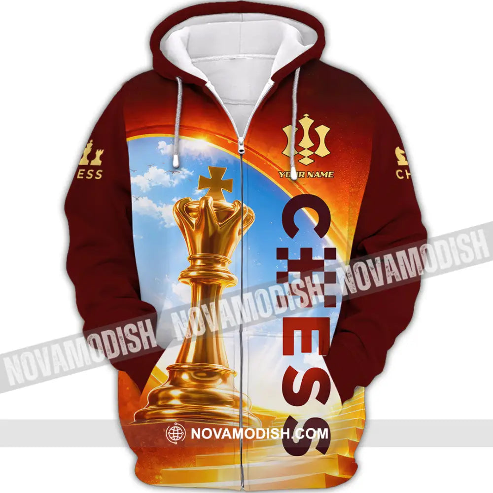 Unisex Shirt - Custom Chess Lover 3D Shirt Zipper Hoodie / S T-shirt