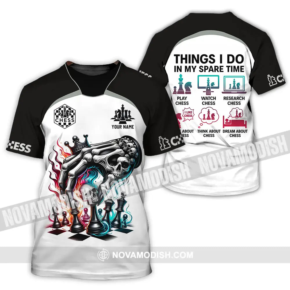 Unisex Shirt - Custom Chess Lover Classic Shirt Things I Do In My Spare Time T-Shirt / S T-shirt