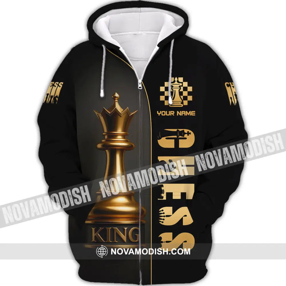 Unisex Shirt - Custom Chess Player 3D Shirt Zipper Hoodie / S T-shirt